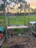 Lot Assorted Table Frames, Stands, IBC Frame, Dough Mixer (As Is), Slat Belt Conveyor - 8