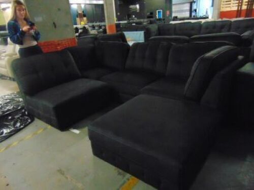 Corro Fabric Lounge 5 Piece/ Fabric - Plush Coal