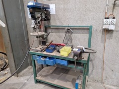Steel Bench with Hafco Metal Master Drill Press