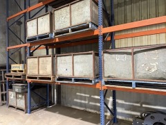 Quantity of 6 HD Steel Palletised Storage Bins