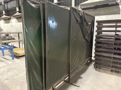 Qty of 5 Mobile Welders Screens, assorted sizes