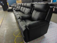 Hailebury Leather 3 Seater 3Serer+Er+Er/ Lea - Black - 2