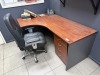 Timber L Shaped Office Desk