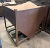 Qty of 4 Brown Steel Material Hoppers