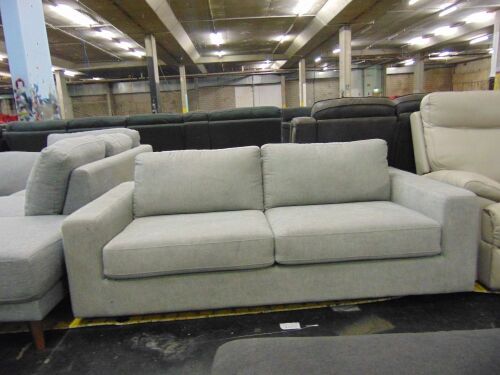 Crawford Leather Sofabed Lounge- Fletcher Pebble