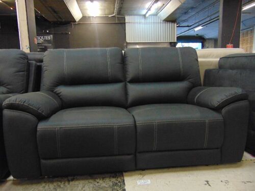Quay West Fabric Lounge 2.5 Seater Electric Fabric - Jet