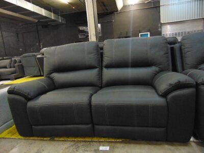DNL Quay West Fabric Lounge 2.5 Seater Electric Fabric - Jet