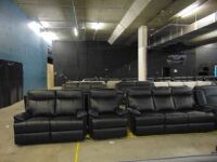 Dusty Leather 3 Seater +Two Seater Electric Recliner + Single Seater Recliner - Black