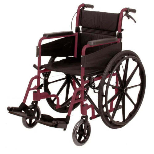 Days Escape Wheelchair Self Propelled with Back Breaks - Ruby Red - PAT-091566256