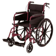 Days Escape Wheelchair Self Propelled with Back Breaks - Ruby Red - PAT-091566256