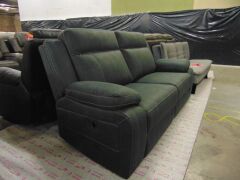Vienna 2.5- Seater Fabric Recliner Sofa - Gra - 2
