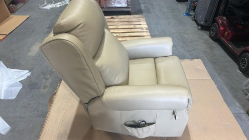 Soteria Atlas Quad Motor Recliner - Leather - Beige