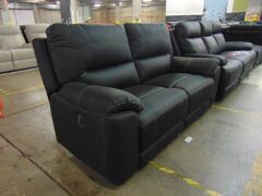 Quay West Fabric Lounge 2.5 Seater Electric Fabric - Jet - 2