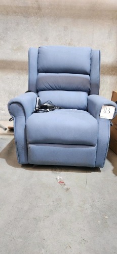 Soteria Atlas Single Motor Recliner &ndash; Fabric &ndash; Blue