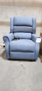 Soteria Atlas Single Motor Recliner &ndash; Fabric &ndash; Blue