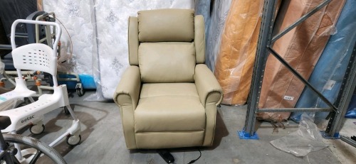 Soteria Atlas Quad Motor Recliner - Leather - Beige