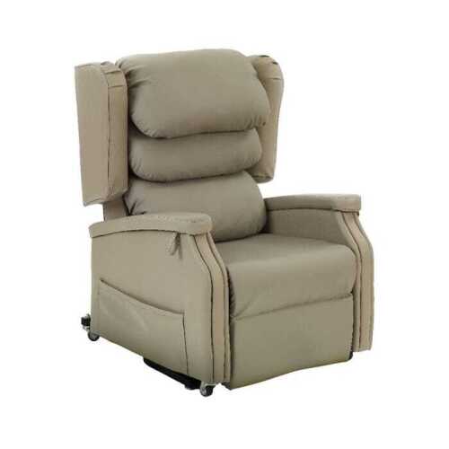 Configura Comfort Beige Vinyl Lift and Recline Chair &ndash; Large