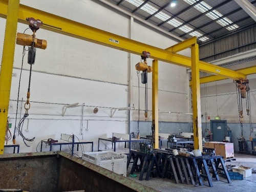 Heavey Duty Steel Framed 5 Ton Capacity Overhead Single Rail Freestanding Crane