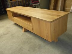 GUADIANA TV/Entertainment Unit - 220X55 SOLID OAK/NATURAL - RRP $1,990 - 3