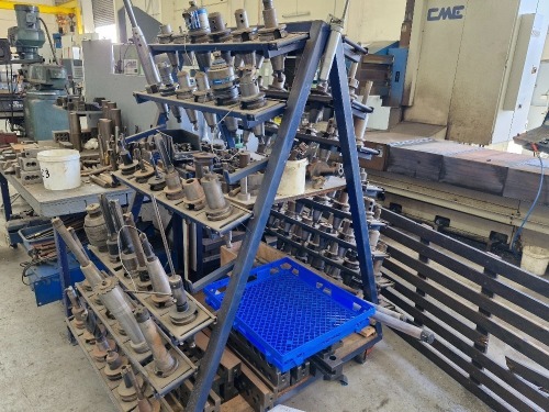 Large Quantity of&nbsp;assorted Machine Tooling with Heavy Duty Doubled Sided Rack