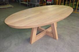 GUADIANA Dining Table - 260X125 SOLID OAK/NATURAL- RRP $2990 - 2