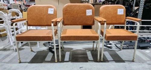 Bundle of 3 x Rehab Low Back Chairs &ndash; Tan &ndash; Approx RRP $1050