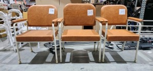 Bundle of 3 x Rehab Low Back Chairs &ndash; Tan &ndash; Approx RRP $1050