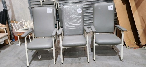 Bundle of 3 x Rehab High Back Chairs &ndash; Grey &ndash; Approx RRP $1199
