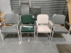 Bundle of 4 x Rehab Low Back Chairs &ndash; Assorted Colours &ndash; Approx RRP $1400