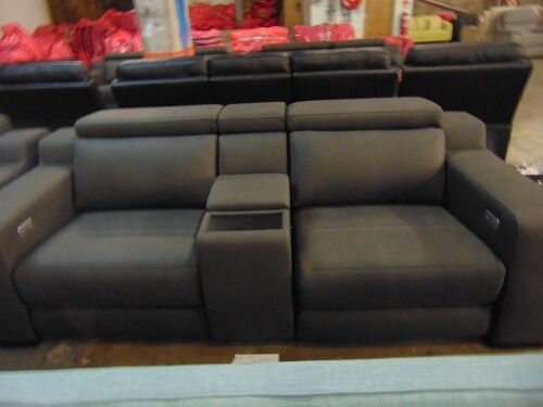 Brooklyn Fabric 2 Seater Lounge Raf Pwr Modular - Gra