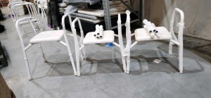 Bundle of 3 x Padded Shower Stools - Approx RRP $449
