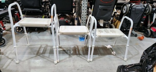 Bundle of 3 x Knock Down Shower Stools - Approx RRP $300