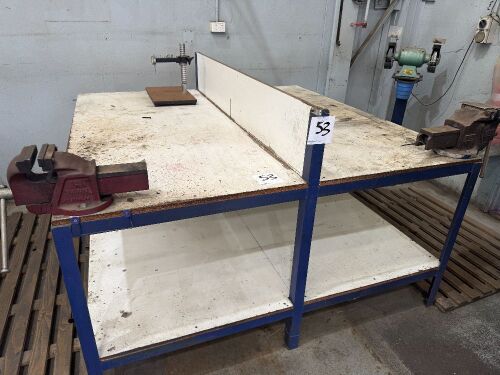 Steel Framed Workbench, 1800 x 1850mm