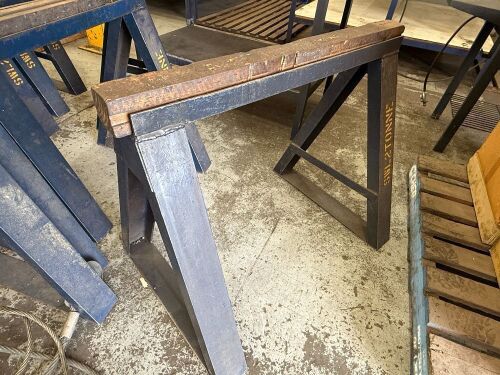 4 x Steel Framed Heavy Duty Saw Horses