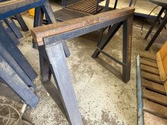 4 x Steel Framed Heavy Duty Saw Horses