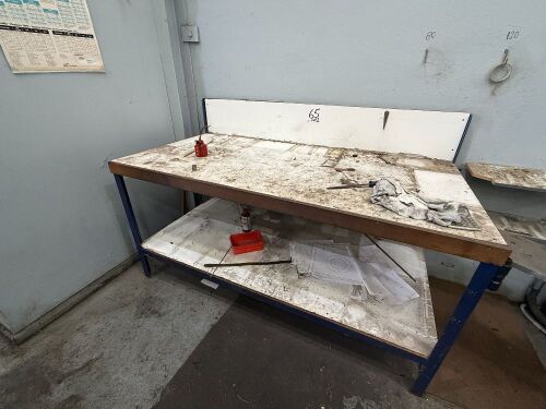 2 x Assorted Steel Frame Workbenches (No Contents)