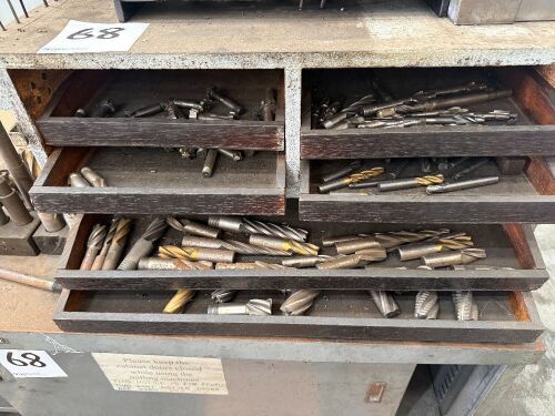 Namco Steel Storage Cabinet and a Qty of Milling Cutters