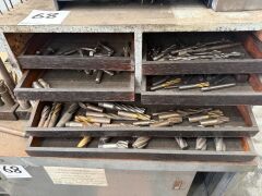 Namco Steel Storage Cabinet and a Qty of Milling Cutters
