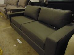 Crawford Leather Sofabed Lounge - Steel - 2