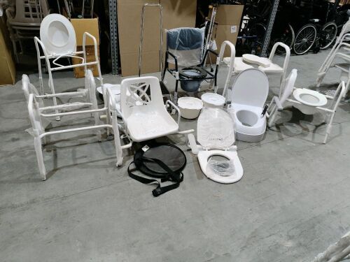 Bundle of Assorted Bathroom and Other Aids -MISSING PARTS