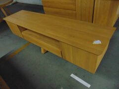 GUADIANA TV/Entertainment Unit - 220X55 SOLID OAK/NATURAL - RRP $1,990 - 4