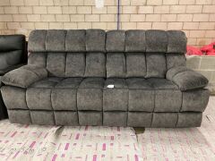 AXEL Fabric Lounge 2.5 Seater with built in electric recliner - GUNMETAL