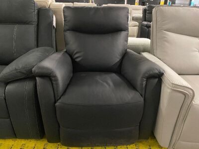 AMY SINGLE Leather LIFT CHAIR - BLACK