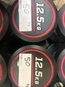 NEW - World Gym Fixed Urethane Dumbbell 12.5kg, Pair