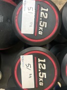 NEW - World Gym Fixed Urethane Dumbbell 12.5kg, Pair