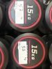 NEW - World Gym Fixed Urethane Dumbbell 15kg, Pair