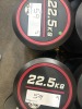 NEW - World Gym Fixed Urethane Dumbbell 22.5kg, Pair