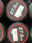 NEW - World Gym Fixed Urethane Dumbbell 27.5kg, Pair