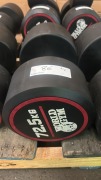 NEW - World Gym Fixed Urethene Dumbbell 72.5kg, Pair