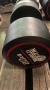 NEW - World Gym Fixed Urethene Dumbbell 80kg, Pair